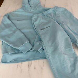 Pangaia Sky Blue Sweatpants & Hoodie Set